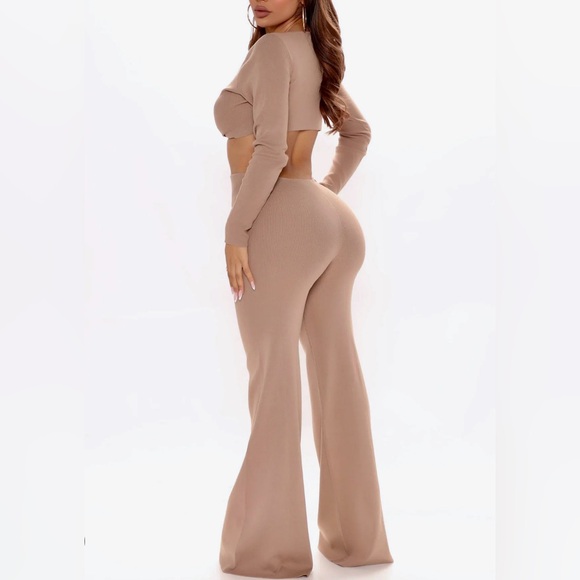 Tan Long Sleeve Dress Set - Picture 5 of 5
